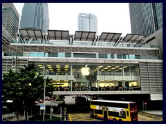 Apple Store in IFC Mall is "hanging" above the street.
